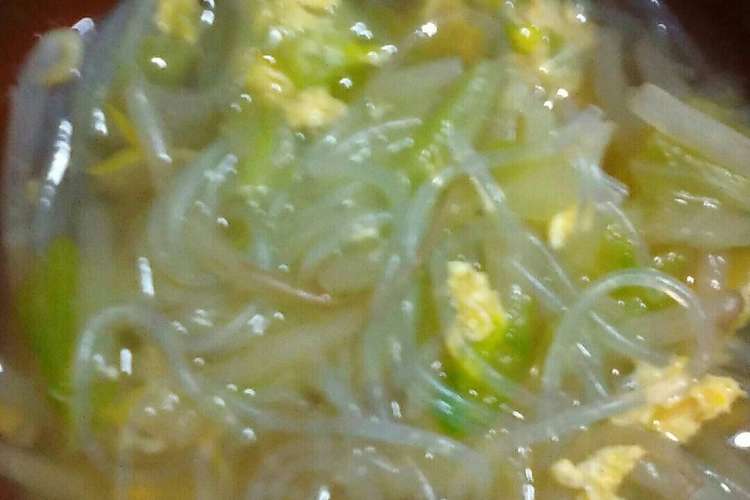 野菜たっぷりもやしとキャベツの春雨スープ レシピ 作り方 By 松潤love クックパッド