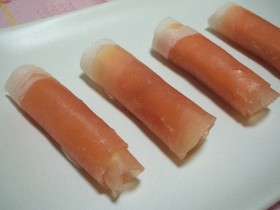 1分おつまみ☆生ハムチーズ巻き