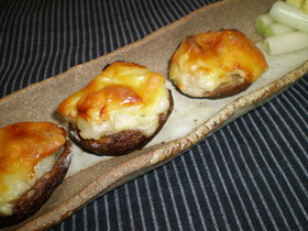 前菜にもなる 椎茸のエビしんじょ詰め