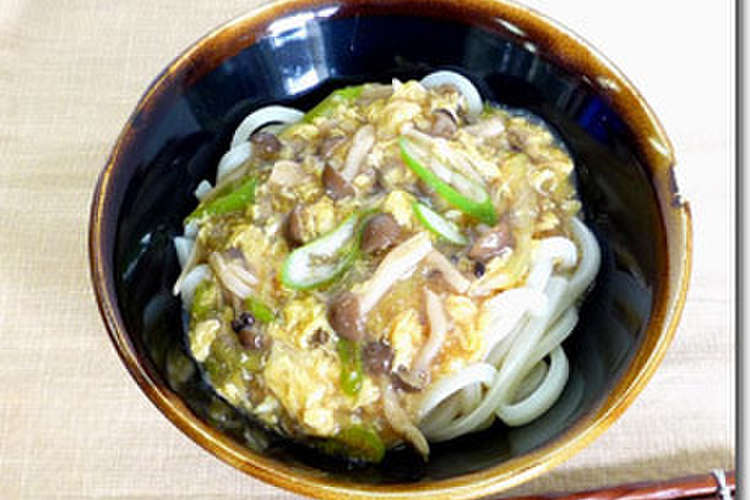 めんつゆで簡単 きのこのあんかけうどん レシピ 作り方 By マルトモ クックパッド