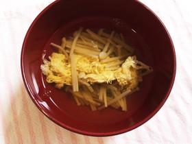 簡単*えのきと卵のすまし汁*