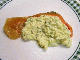 *レンジでチン♪鮭のタルタルソース添え*