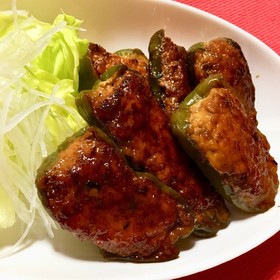 ピーマンの肉詰め♡