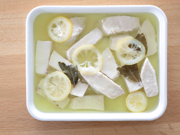 カジキのレモンオイル煮