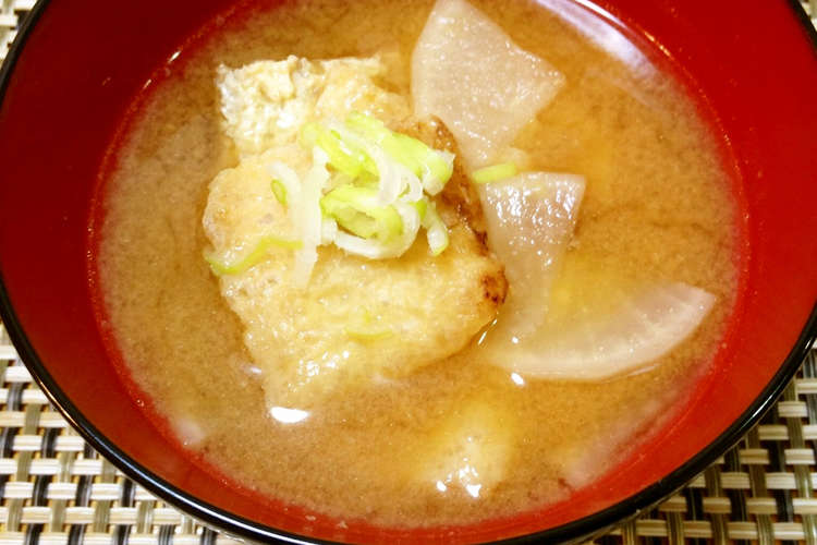 香ばし油揚げと大根のお味噌汁 レシピ 作り方 By ミラベルの木 クックパッド 簡単おいしいみんなのレシピが356万品