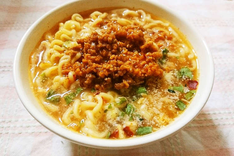 お手軽 辛ラーメンで担々麺風 レシピ 作り方 By ポテチ犬 クックパッド 簡単おいしいみんなのレシピが350万品