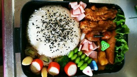 高校生野球球児のお弁当。