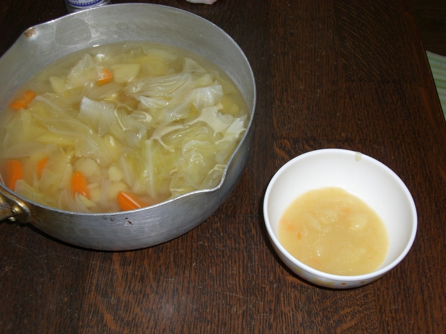 ☆離乳食☆初期から使える簡単野菜スープの画像