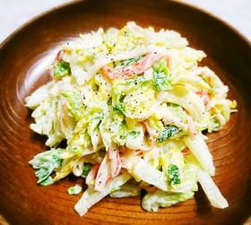 簡単☆白菜とカニかまコールスロー風サラダ