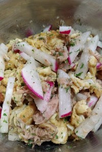 簡単レシピ～ラディッシュと炒り卵のサラダ