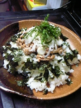 納豆のちらし寿司風☆