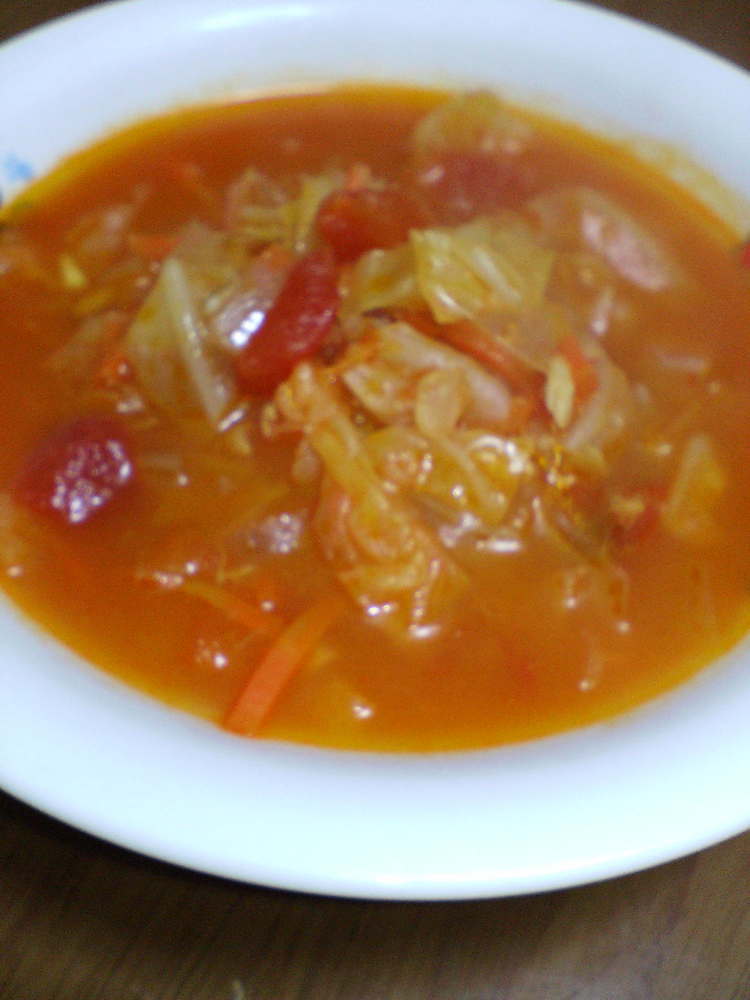ツナトマキャベツスープの画像