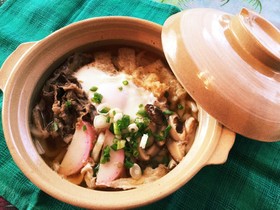 心も体もあったか鍋焼きうどん