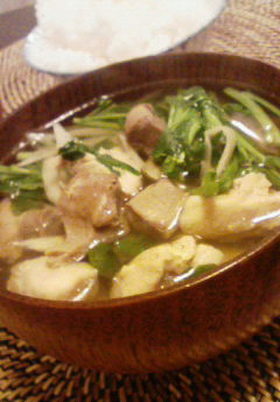 クレソンと鶏砂肝のsoup
