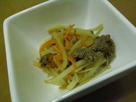 ご飯がすすむ!牛肉人参じゃがいもきんぴら