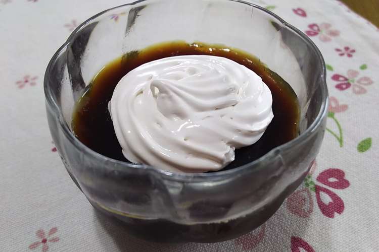 コーヒーゼリーにマリームホイップ添え レシピ 作り方 By Momo Love クックパッド