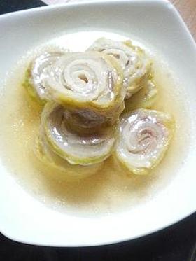 旨みたっぷりくるくる白菜ロール