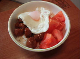 手抜きランチ★ロコモコ風