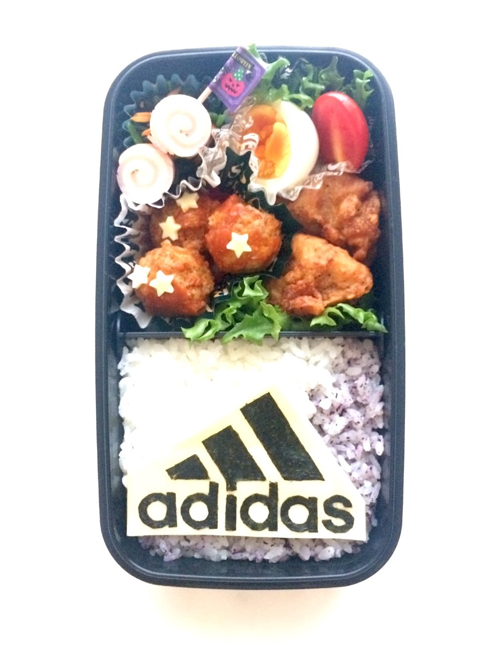 男子弁当 アディダスロゴマーク レシピ 作り方 By Maco Rmj クックパッド 簡単おいしいみんなのレシピが374万品