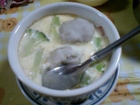里芋団子の牛乳蒸し