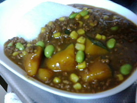 ほくほくかぼちゃのひき肉カレー