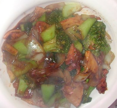 ブロッコリー＆青梗菜入り豚肉の味噌炒めの写真