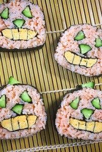ジャック・オ-ランタンの飾り巻き寿司