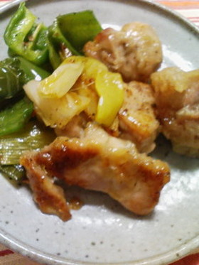 鶏もも肉と長ネギじっくり炒め