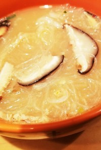 簡単うどん風ダイエット春雨スープ