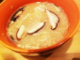 簡単うどん風ダイエット春雨スープ