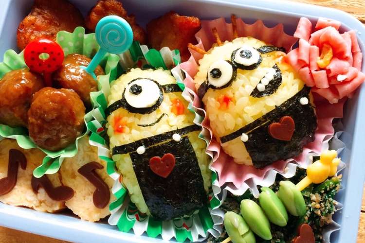 ミニオンキャラ弁 ミニオンおにぎり レシピ 作り方 By スロビー クックパッド