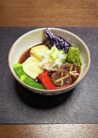 豆腐と野菜ときのこの揚げ浸し