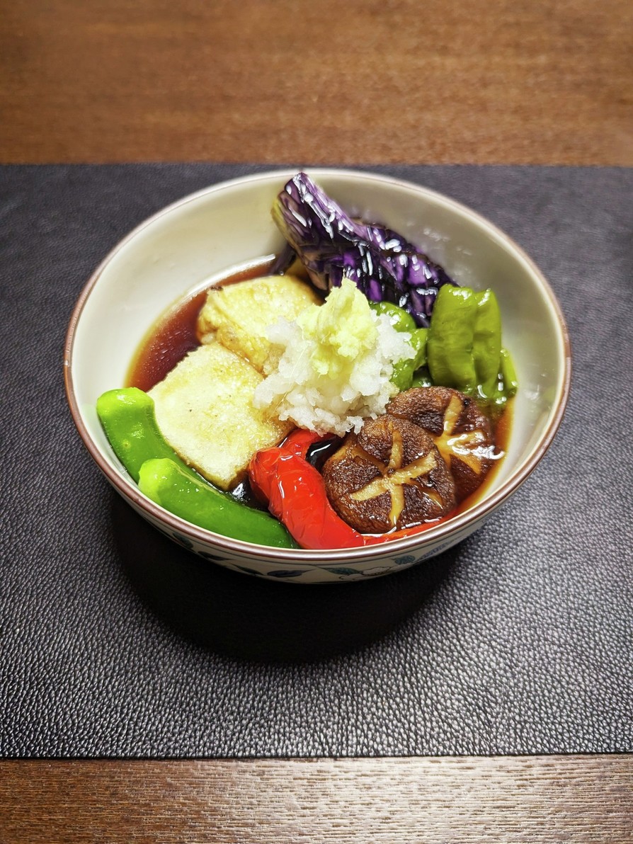 豆腐と野菜ときのこの揚げ浸しの画像