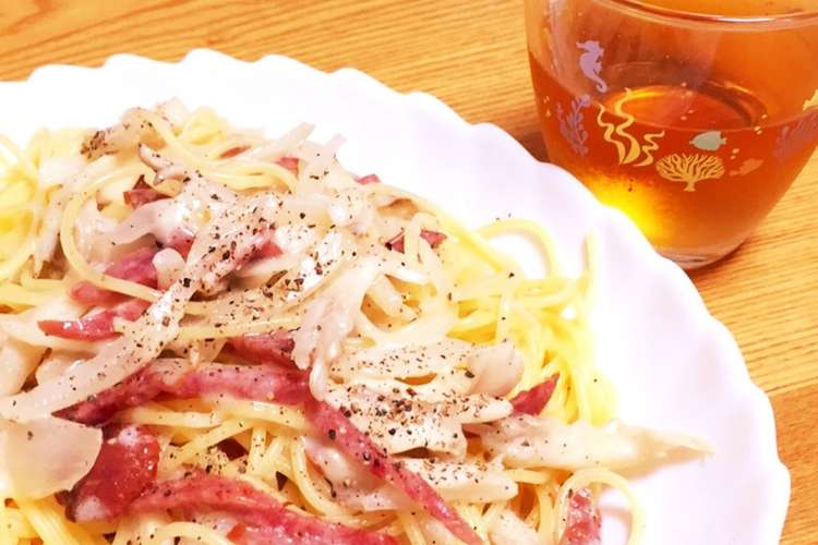 サラミと舞茸のチーズパスタ レシピ 作り方 By しめさば愛 クックパッド