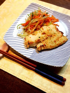 簡単レンチン!白身魚のガーリック風味!