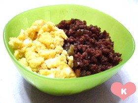 ピーマンで酢ッキリ!?我が家のそぼろ丼♪