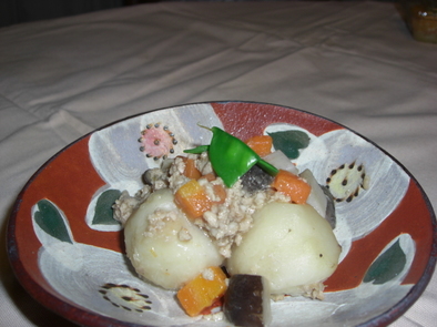 里芋のそぼろ煮の写真