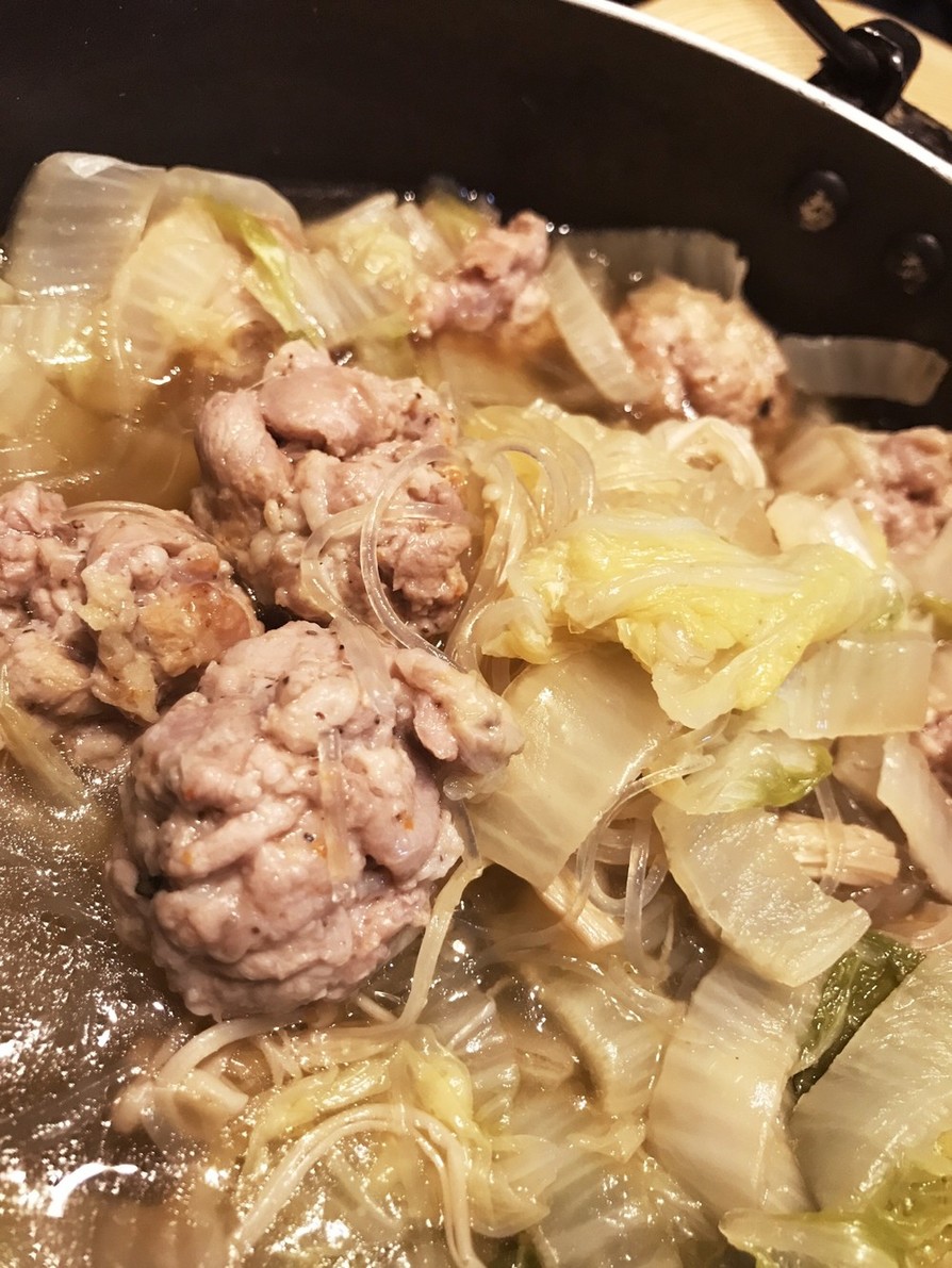 芯から温まる♡豚コマ白菜のおかずスープの画像