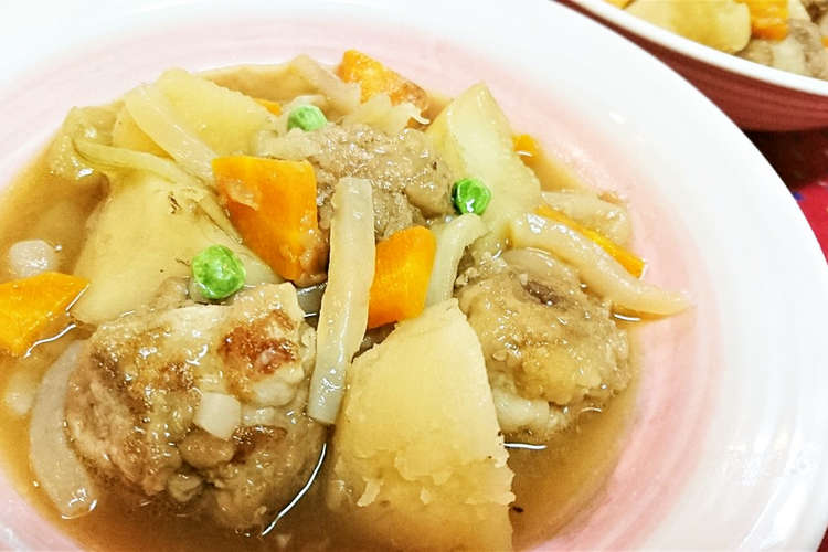 節約 クローブ香る豚小間ボール肉じゃが レシピ 作り方 By ｓ４ クックパッド 簡単おいしいみんなのレシピが356万品