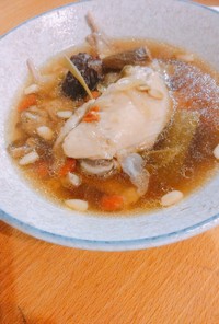 圧力鍋で漢方コラーゲン鶏手羽スープ