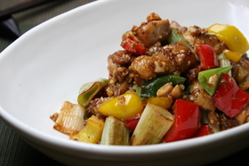 ■鶏肉と白葱の味噌マヨ炒め■１０分でＯＫ