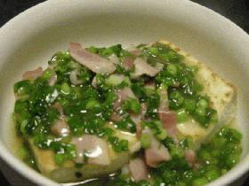 ささっと、豆腐の香味そーすあんかけ☆ミ