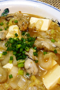 牡蠣と絹豆腐の中華風うま煮
