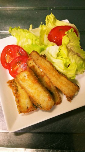 タチウオのチーズはさみフライ