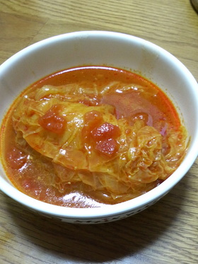 トマト味のロール白菜(キャベツでも可)