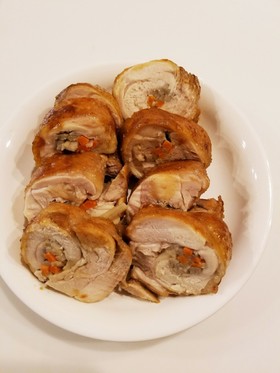 ゴボウと人参のチキンロール☆