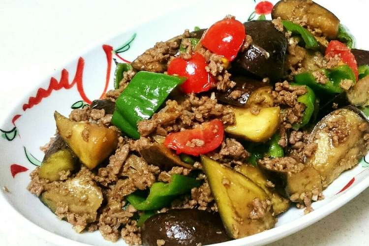茄子とトマトと挽き肉の中華炒め 簡単 レシピ 作り方 By Emis クックパッド