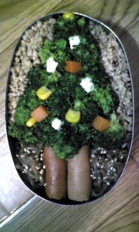 クリスマスツリー弁当★簡単で野菜いっぱい