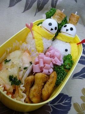 うずらの雪だるま☆キャラ弁おかず