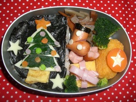 クリスマスツリー☆でたのしいお弁当